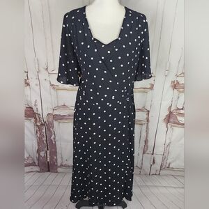 White House Black Market black and white wrap dress